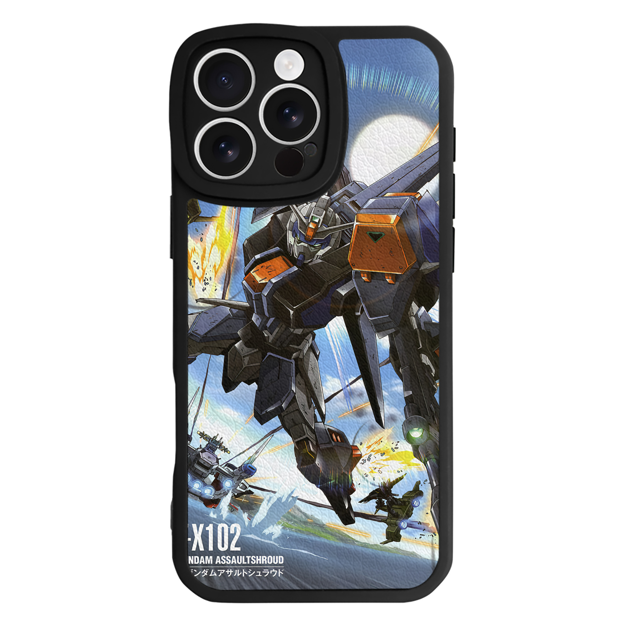 （画像用） 機動戦士ガンダム Mobile Suit Gundam 【iPhone 16シリーズ対応】シリコンスマホケース（レザー調） 材質：シリコン